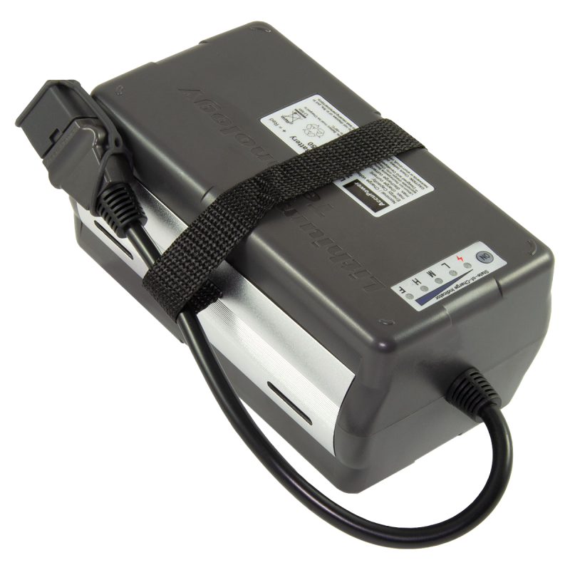 Lithium Akku 25,2V/10,2Ah, AccuPower®, mit Ladestandanzeige, Hochleistung für bis zu 45 Löcher, kompatibel auf Golfcaddy vieler Marken mit 24V Antrieb